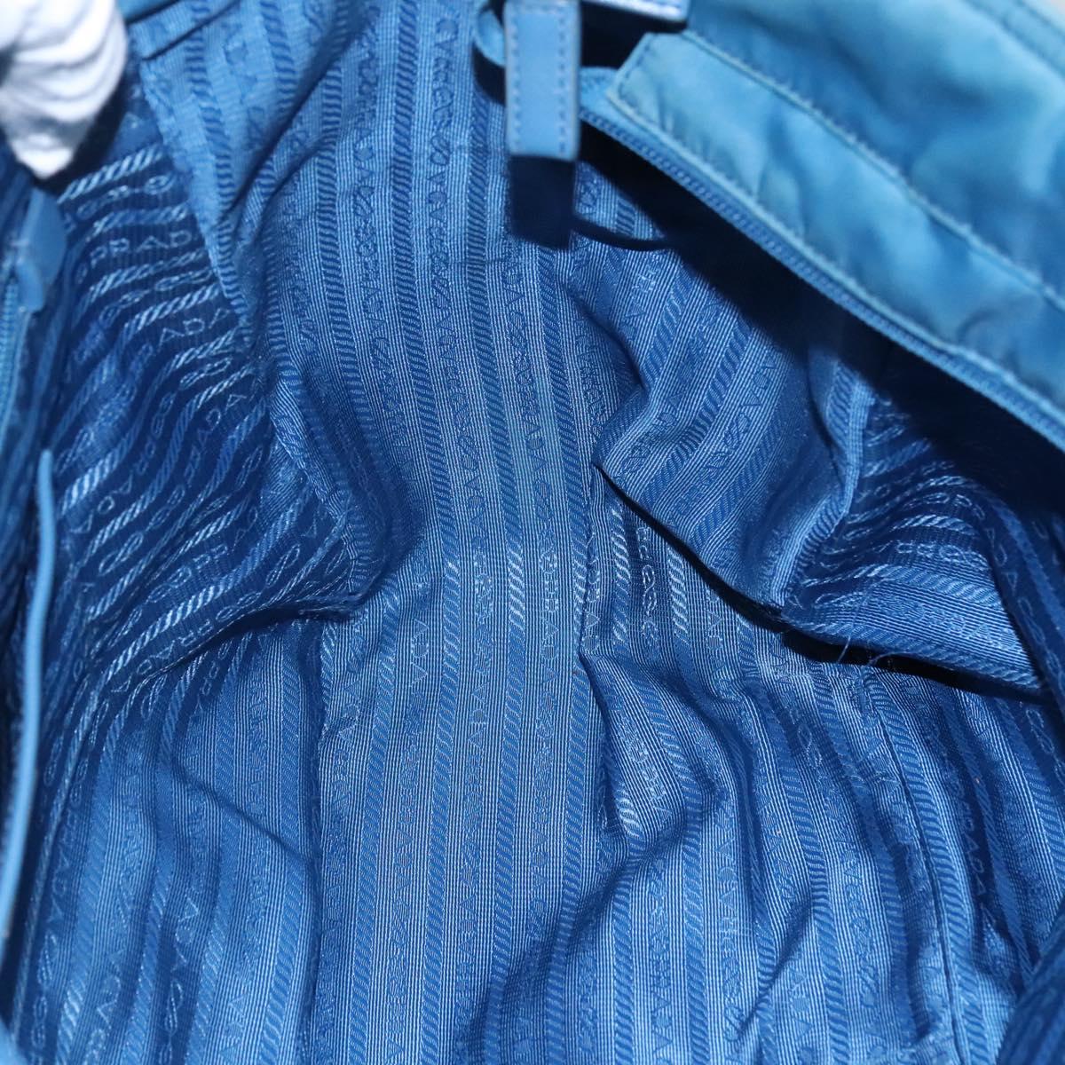 PRADA Hand Bag Nylon Blue Auth MY446