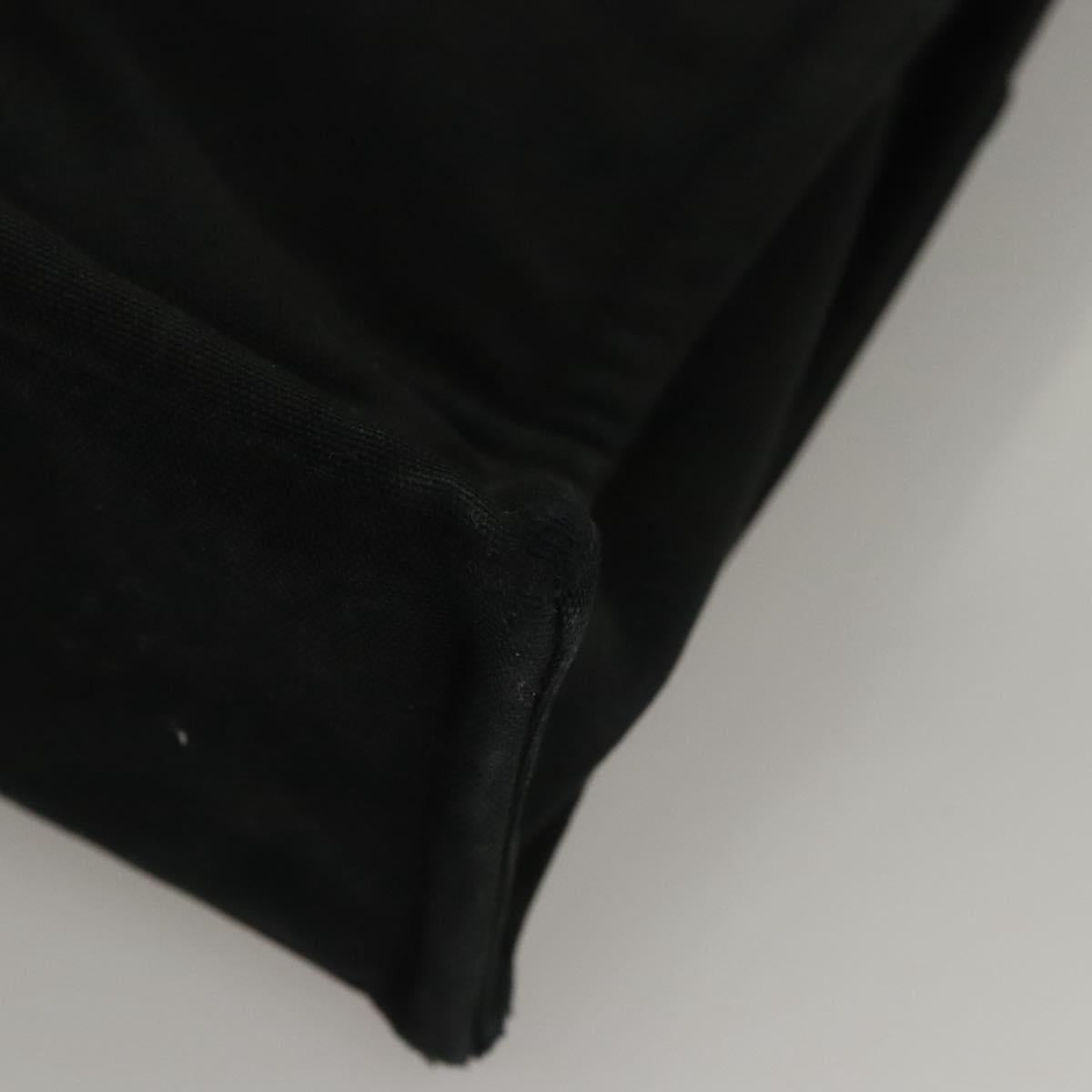 HERMES Fourre Tout MM Hand Bag Canvas Black Auth MY447