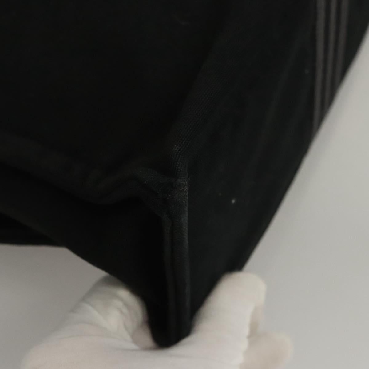 HERMES Fourre Tout MM Hand Bag Canvas Black Auth MY447