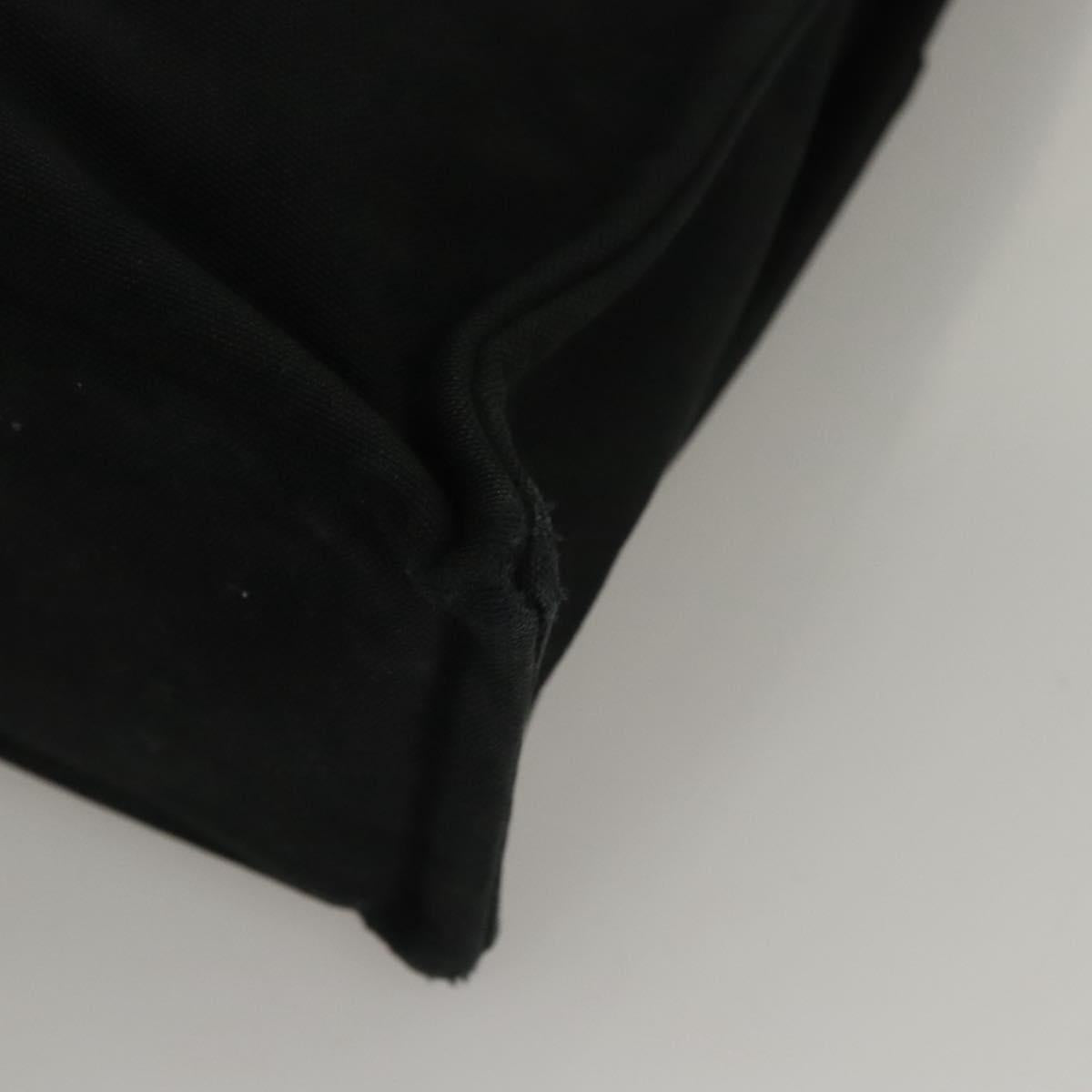 HERMES Fourre Tout MM Hand Bag Canvas Black Auth MY447