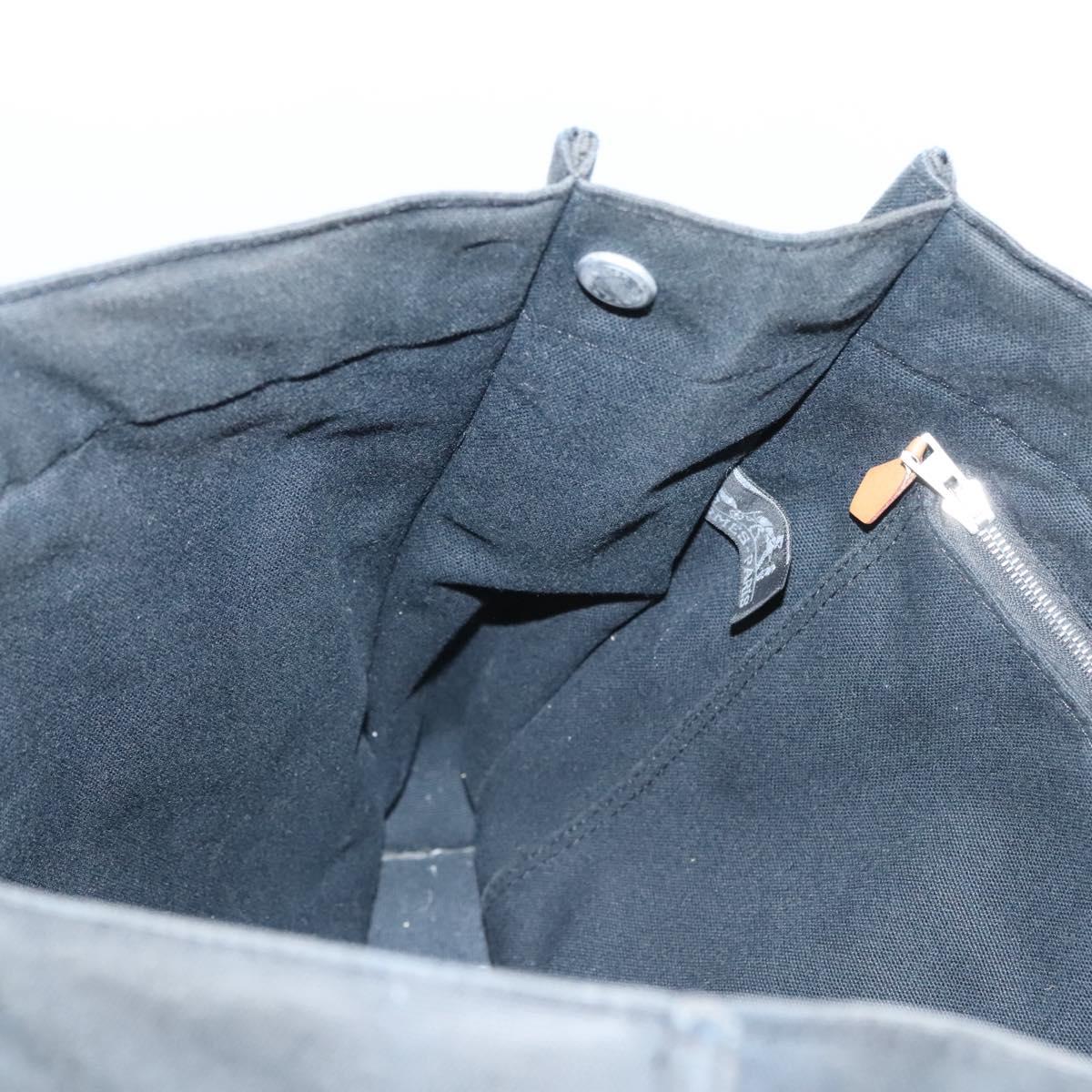 HERMES Fourre Tout MM Hand Bag Canvas Black Auth MY447