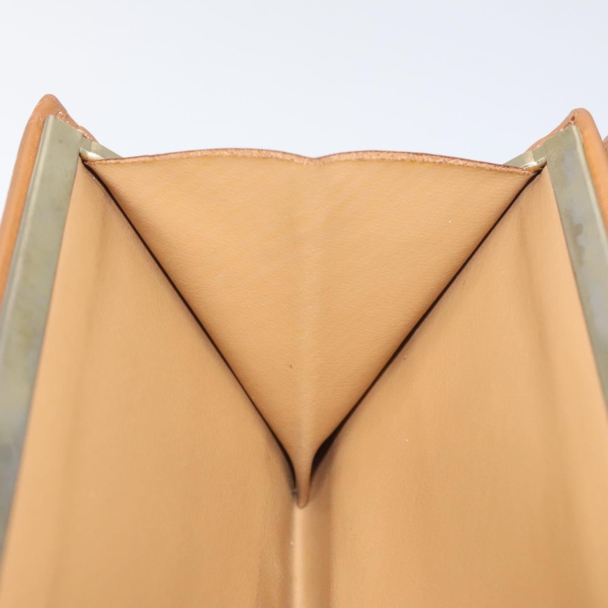CELINE Macadam Canvas Long Wallet PVC Leather Brown Auth MY475