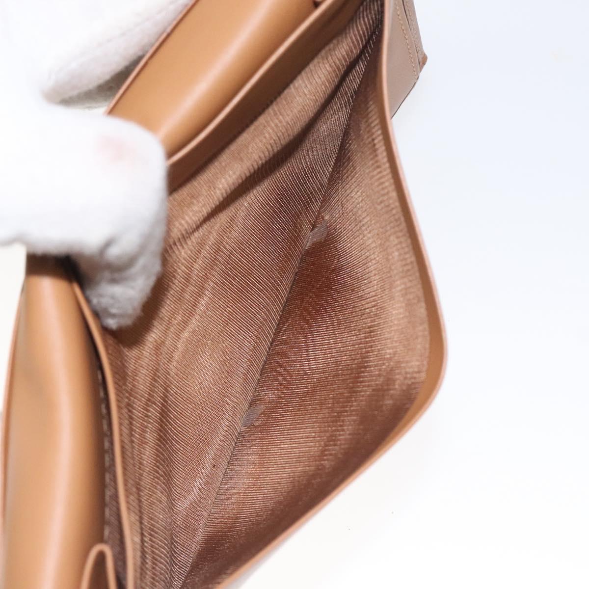 CELINE Macadam Canvas Long Wallet PVC Leather Brown Auth MY475