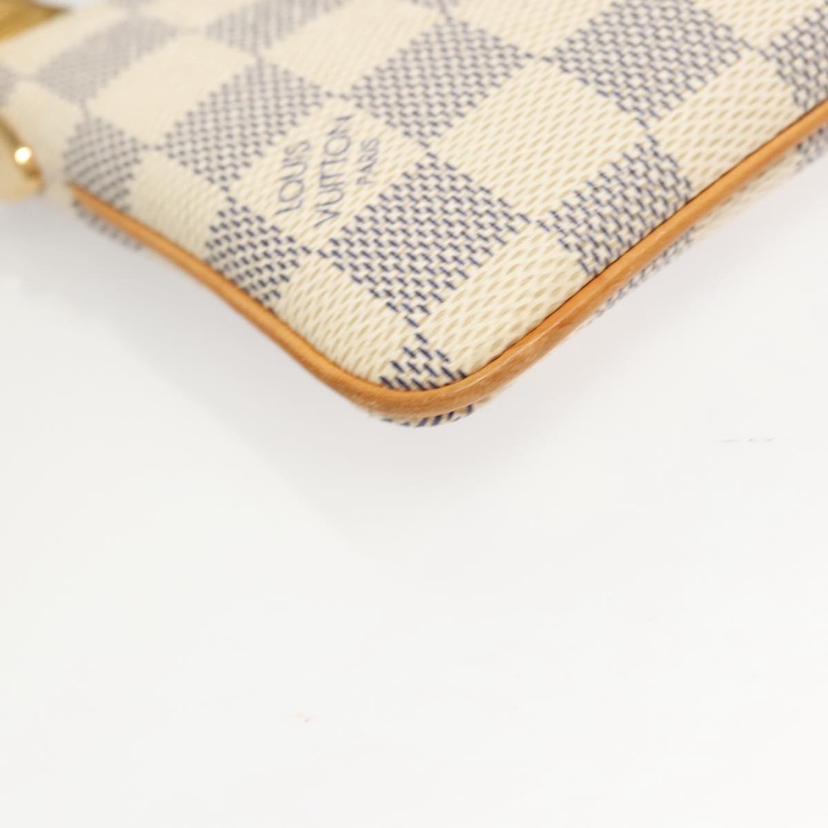 LOUIS VUITTON Damier Azur Pochette Mira MM Accessory Pouch N60027 LV Auth MY486V