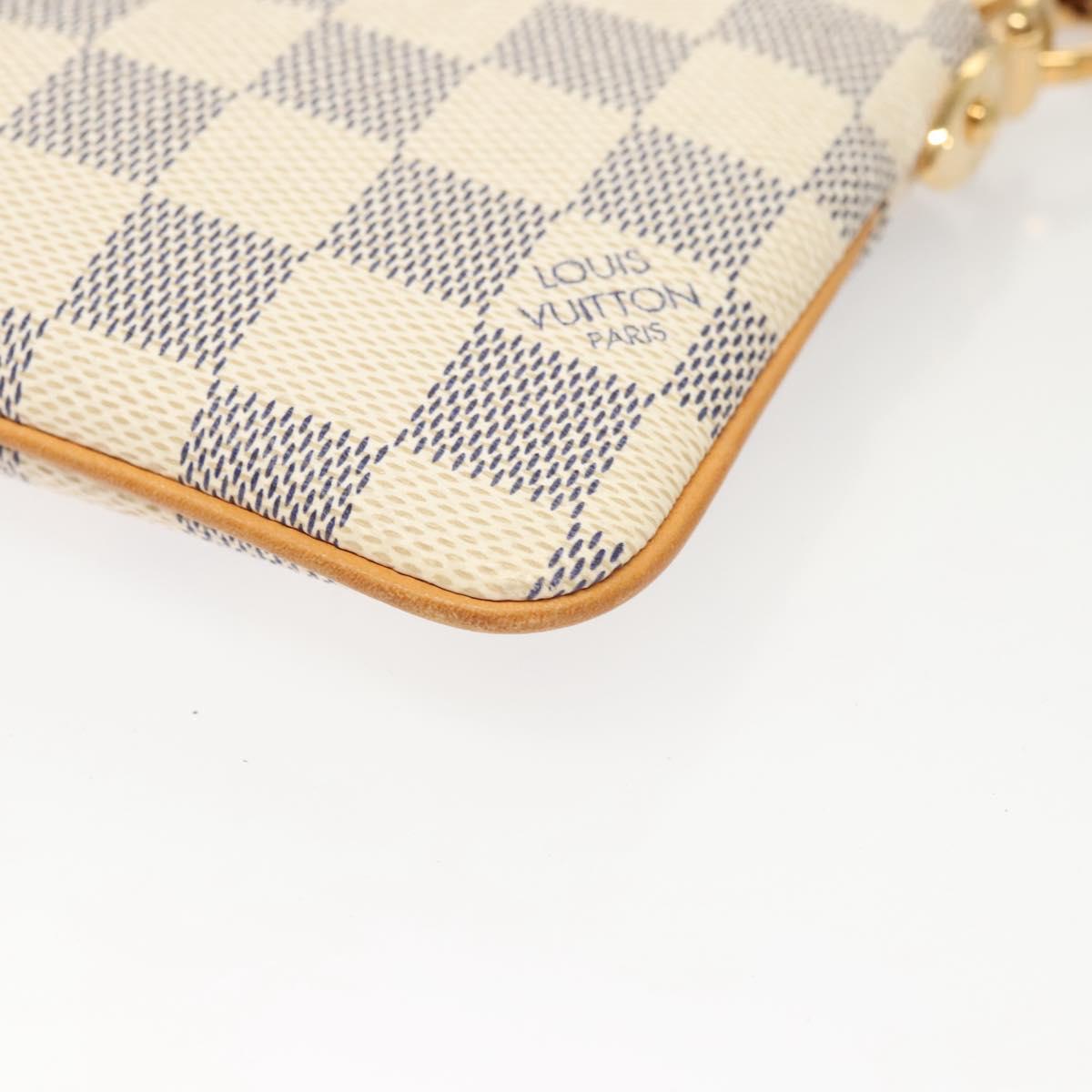 LOUIS VUITTON Damier Azur Pochette Mira MM Accessory Pouch N60027 LV Auth MY486V