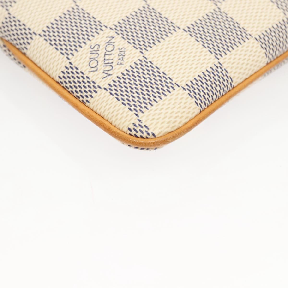 LOUIS VUITTON Damier Azur Pochette Mira MM Accessory Pouch N60027 LV Auth MY486V