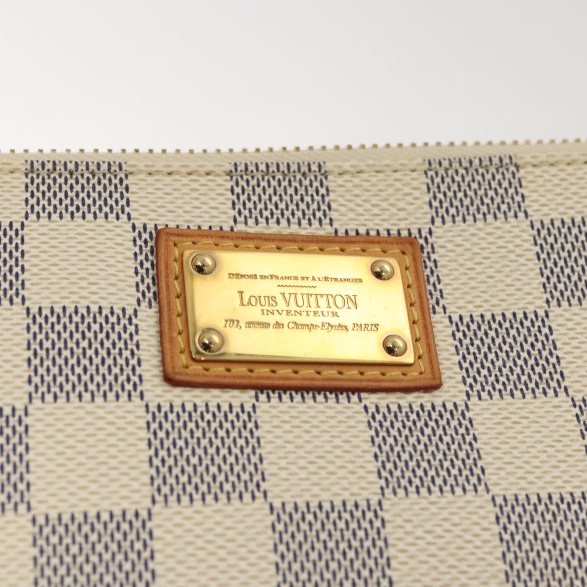 LOUIS VUITTON Damier Azur Pochette Mira MM Accessory Pouch N60027 LV Auth MY486V