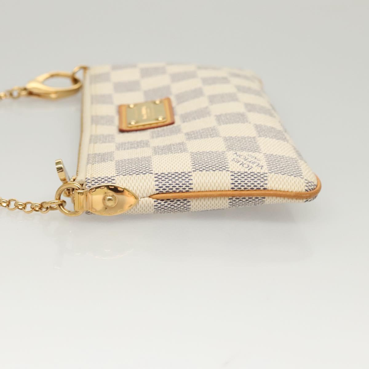 LOUIS VUITTON Damier Azur Pochette Mira MM Accessory Pouch N60027 LV Auth MY486V