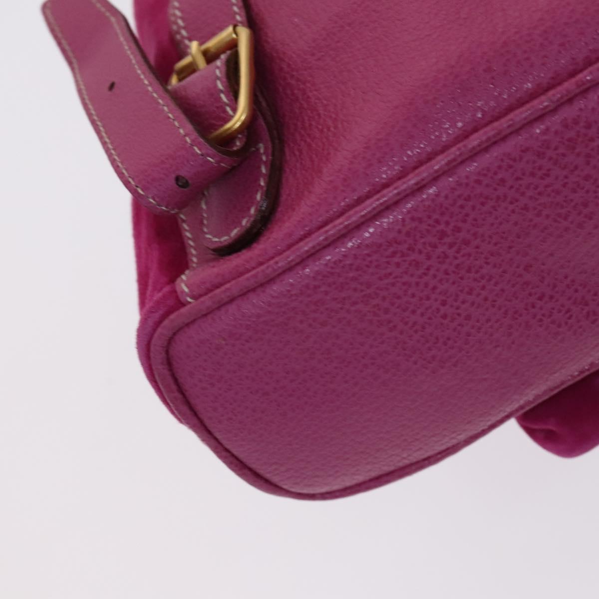 GUCCI Bamboo Backpack Suede Pink Gold 003 1705 0030 Auth nb002