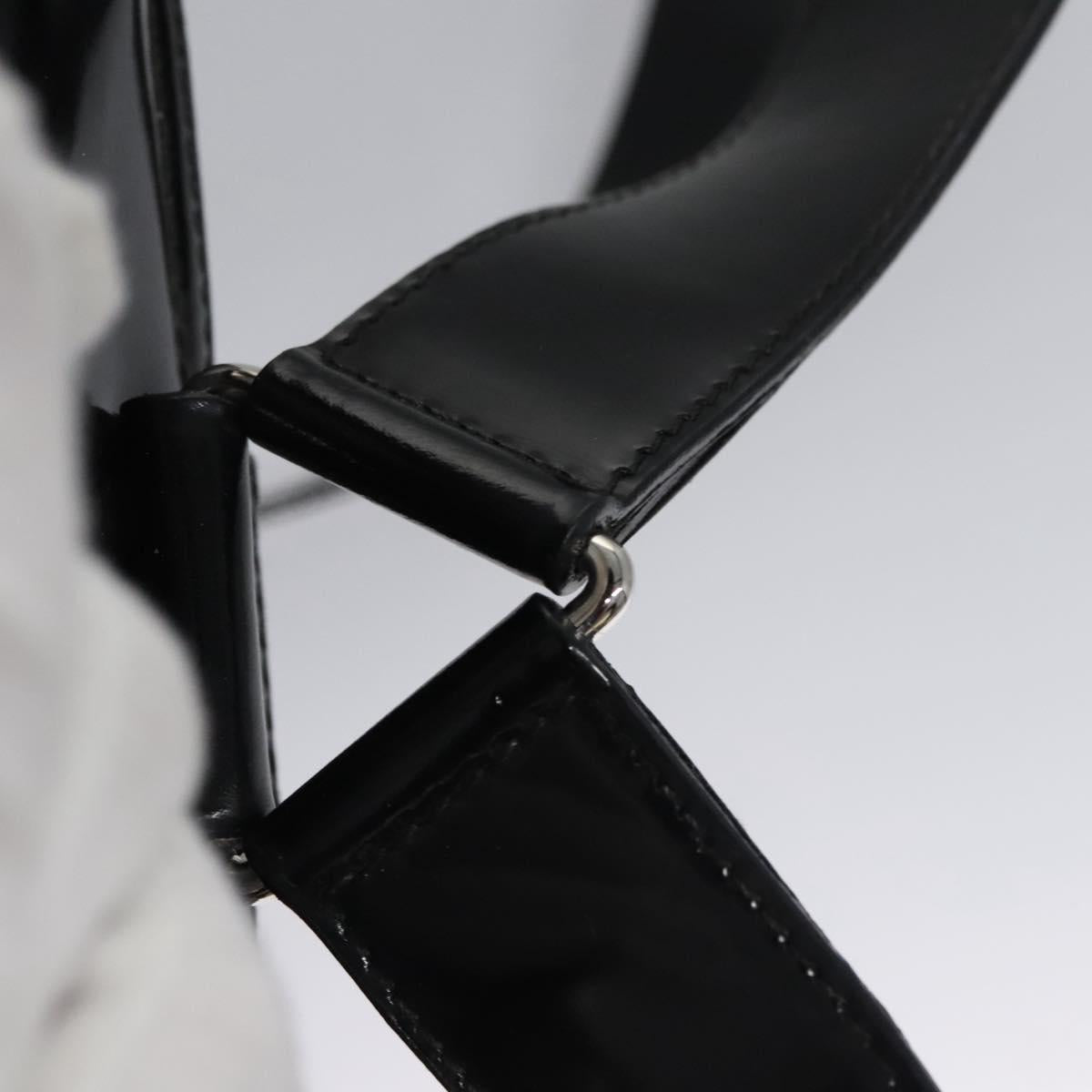 GUCCI Bamboo Backpack Patent leather Black 003 1998 0016 Auth nb024