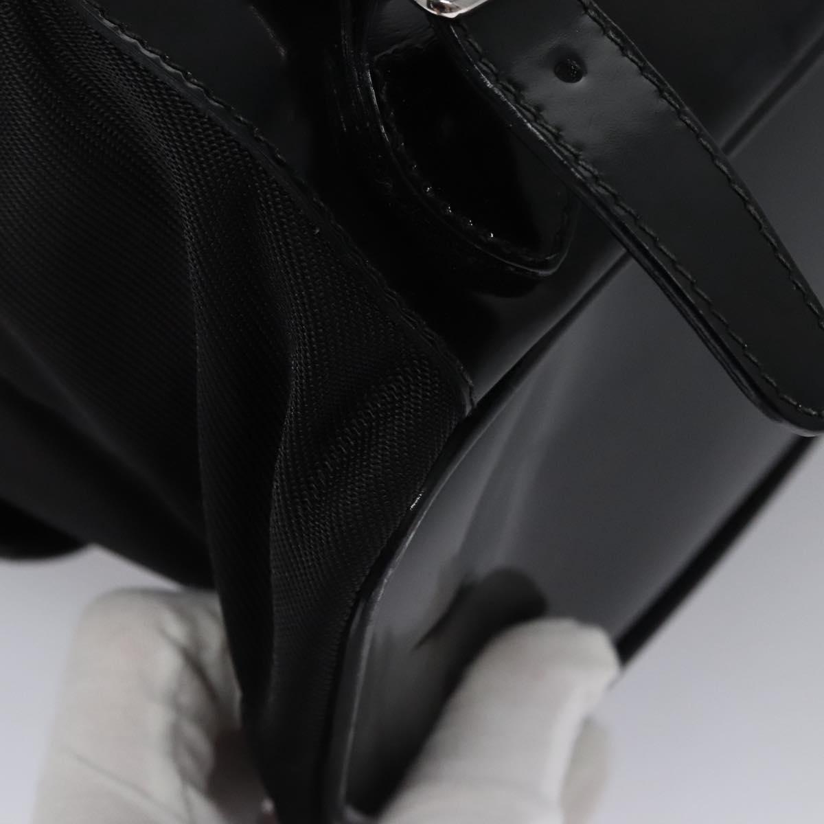 GUCCI Bamboo Backpack Patent leather Black 003 1998 0016 Auth nb024