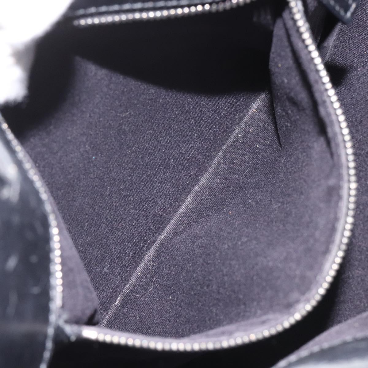 GUCCI GG Canvas Tote Bag Black Silver 107757 Auth nb044