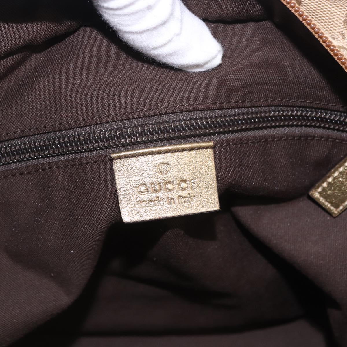 GUCCI GG Canvas Sherry Line Tote Bag Beige Pink gold 131230 Auth nb048