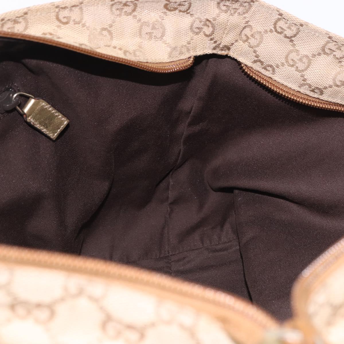 GUCCI GG Canvas Sherry Line Tote Bag Beige Pink gold 131230 Auth nb048