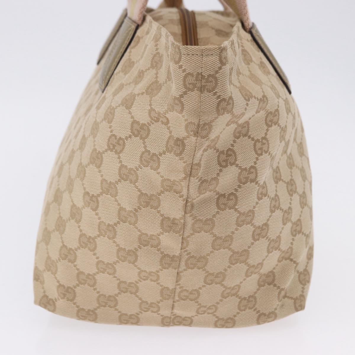 GUCCI GG Canvas Sherry Line Tote Bag Beige Pink gold 131230 Auth nb048