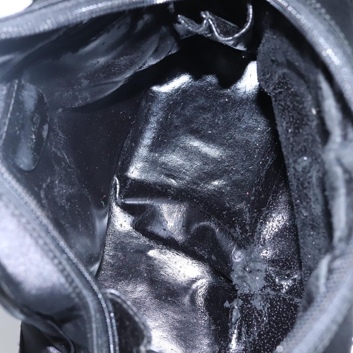 GUCCI Bamboo Hand Bag Nylon Black Auth nb074