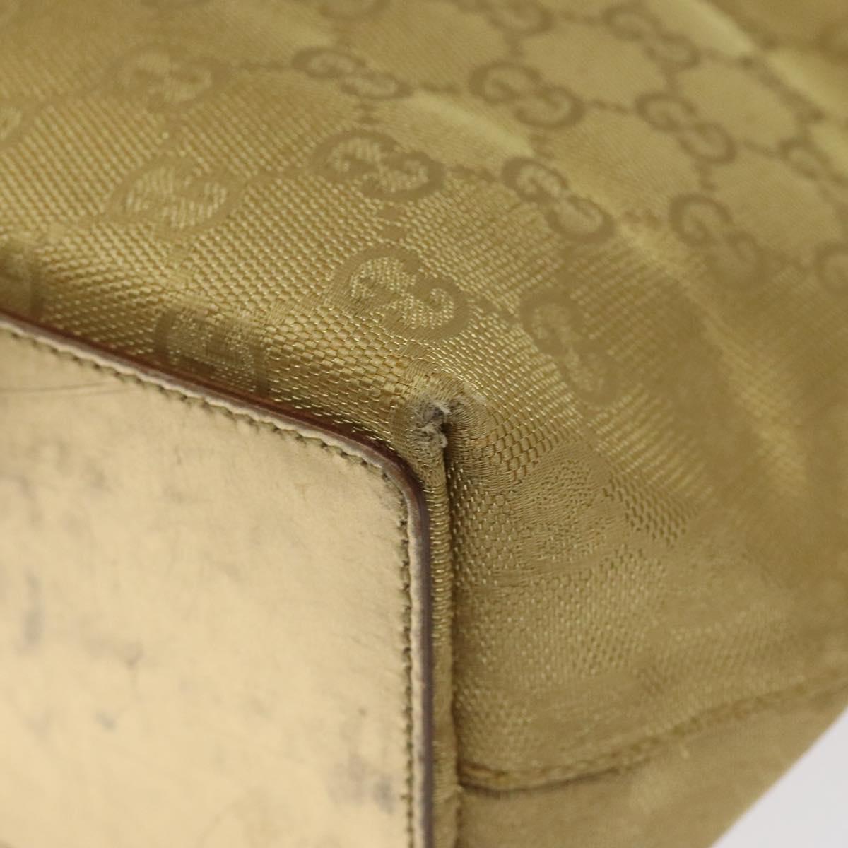 GUCCI GG Canvas Tote Bag Gold 002 1099 Auth nb079