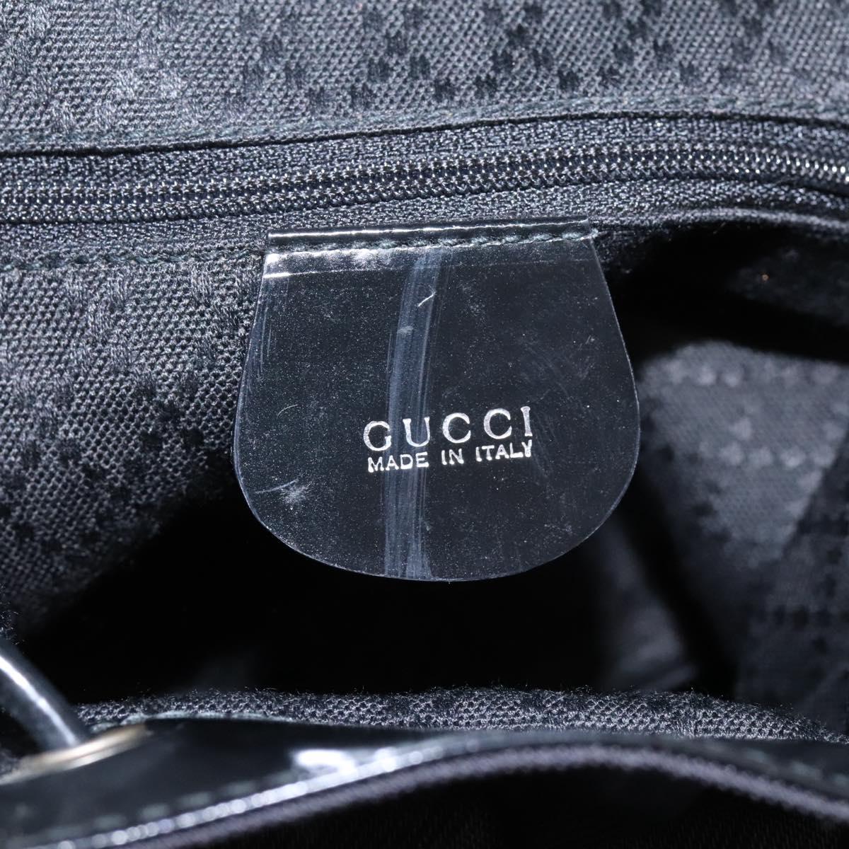 GUCCI Bamboo Backpack Nylon Black 003 1998 0030 Auth nb097
