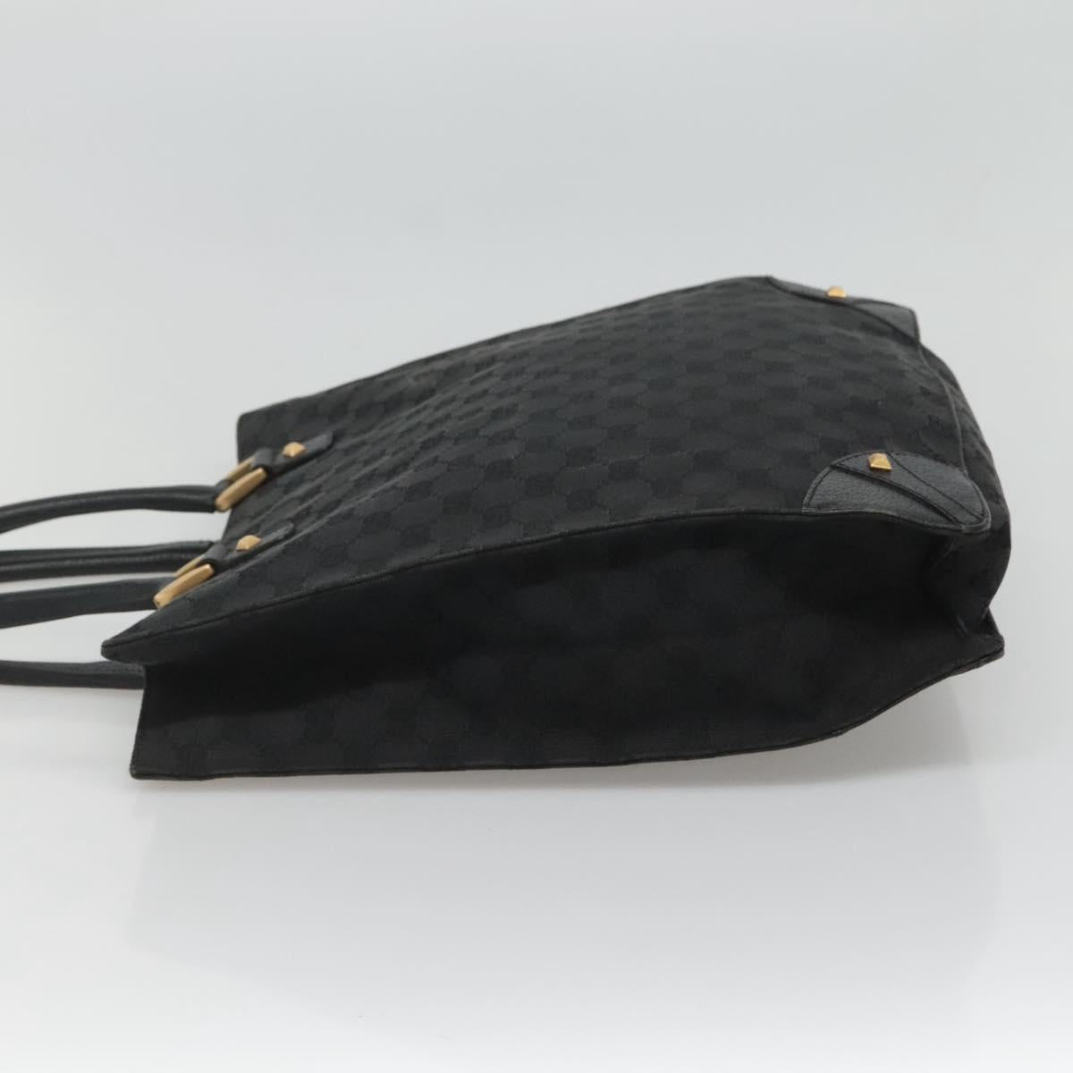 GUCCI GG Canvas Tote Bag Black 120898 Auth nb109