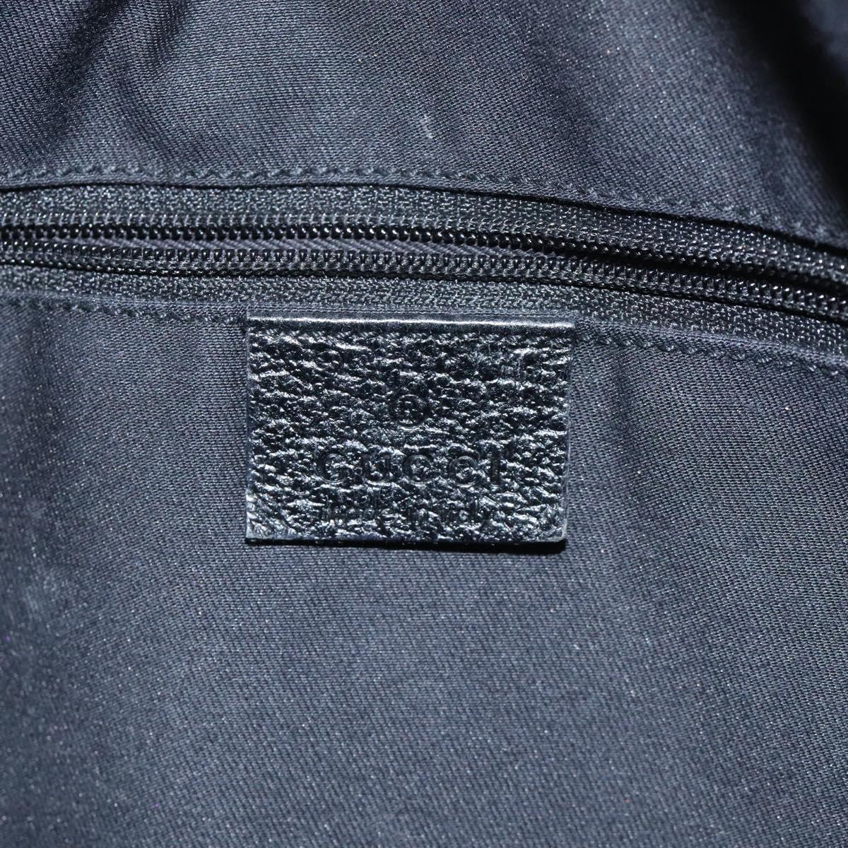 GUCCI GG Canvas Shoulder Bag Silver Black 121023 Auth nb110