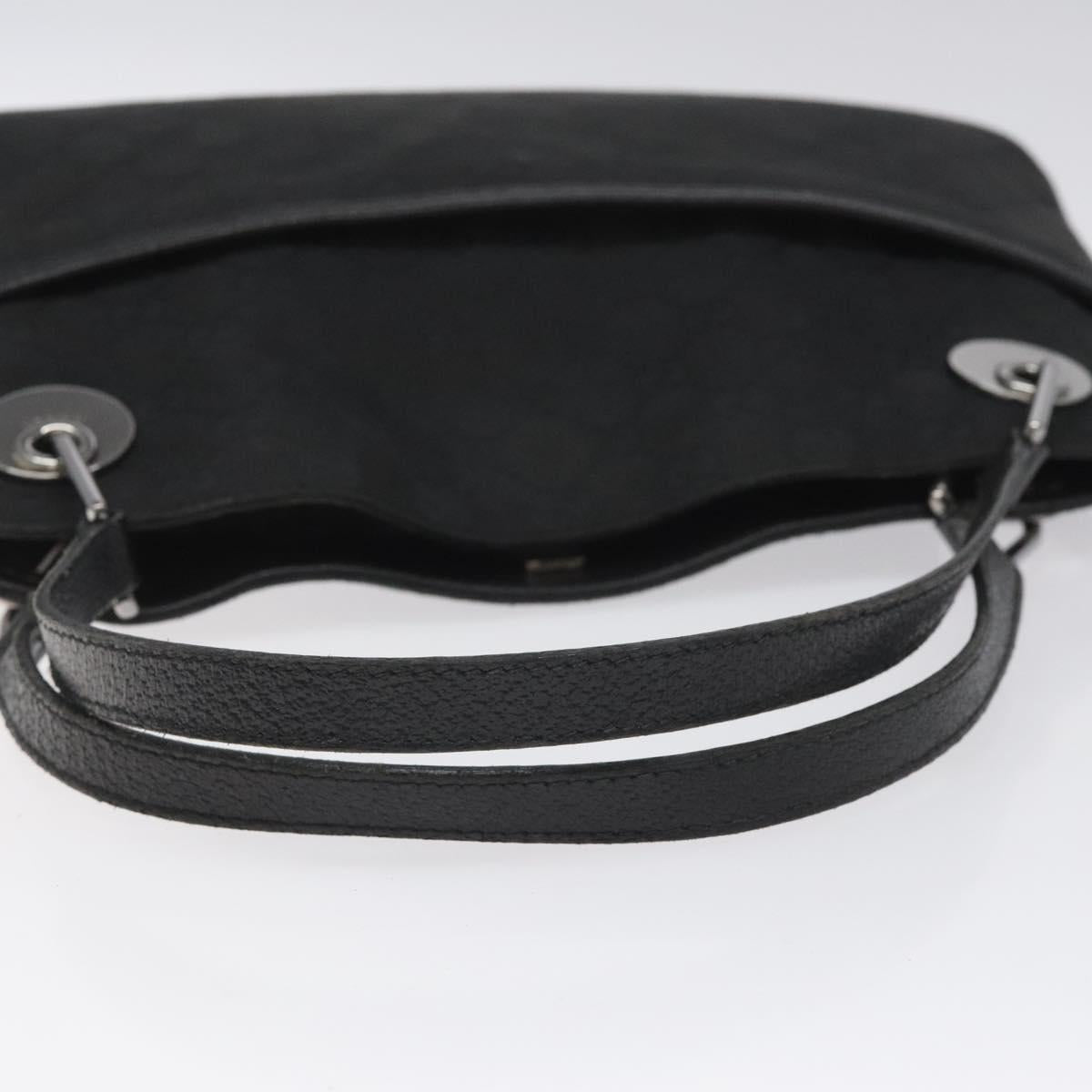 GUCCI GG Canvas Shoulder Bag Silver Black 121023 Auth nb110