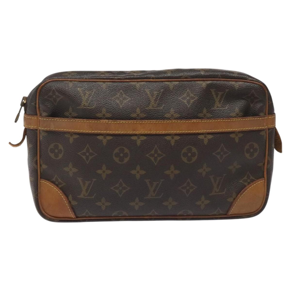 LOUIS VUITTON Monogram Compiegne 28 Clutch Bag M51845 LV Auth nb148
