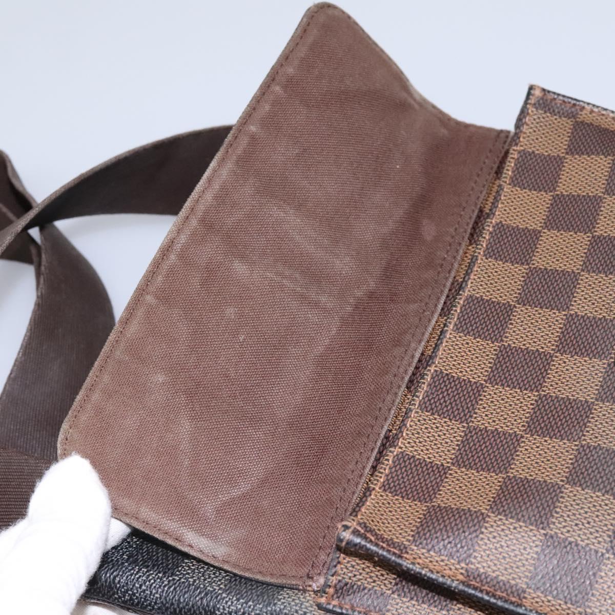 LOUIS VUITTON Damier Ebene Pochette Merwiel Shoulder Bag N51127 LV Auth nb153