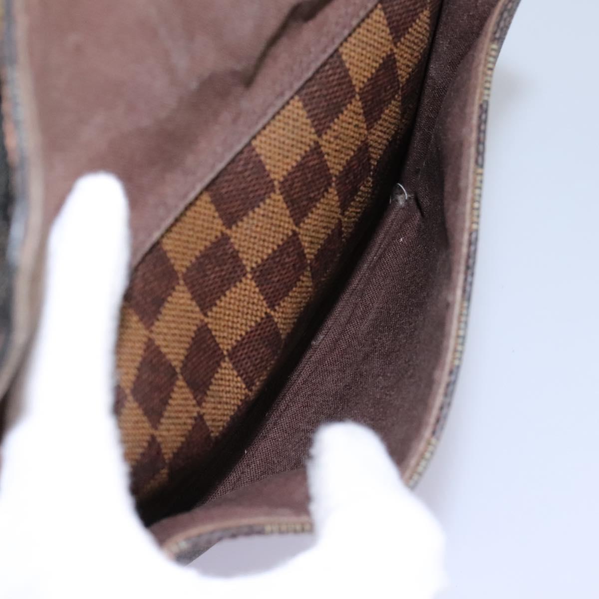 LOUIS VUITTON Damier Ebene Pochette Merwiel Shoulder Bag N51127 LV Auth nb153