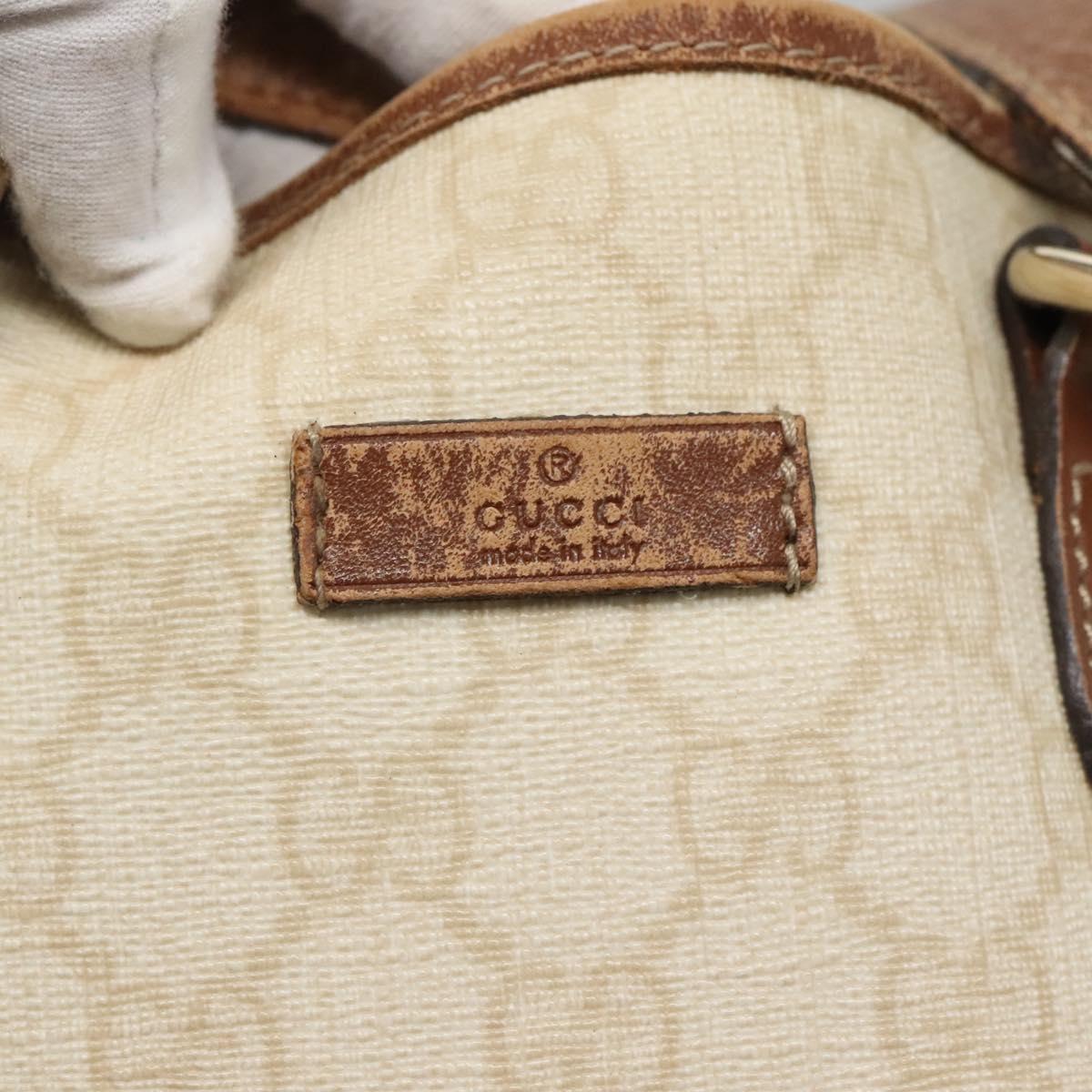 GUCCI GG Supreme Tote Bag PVC Leather White 189896 Auth nb175