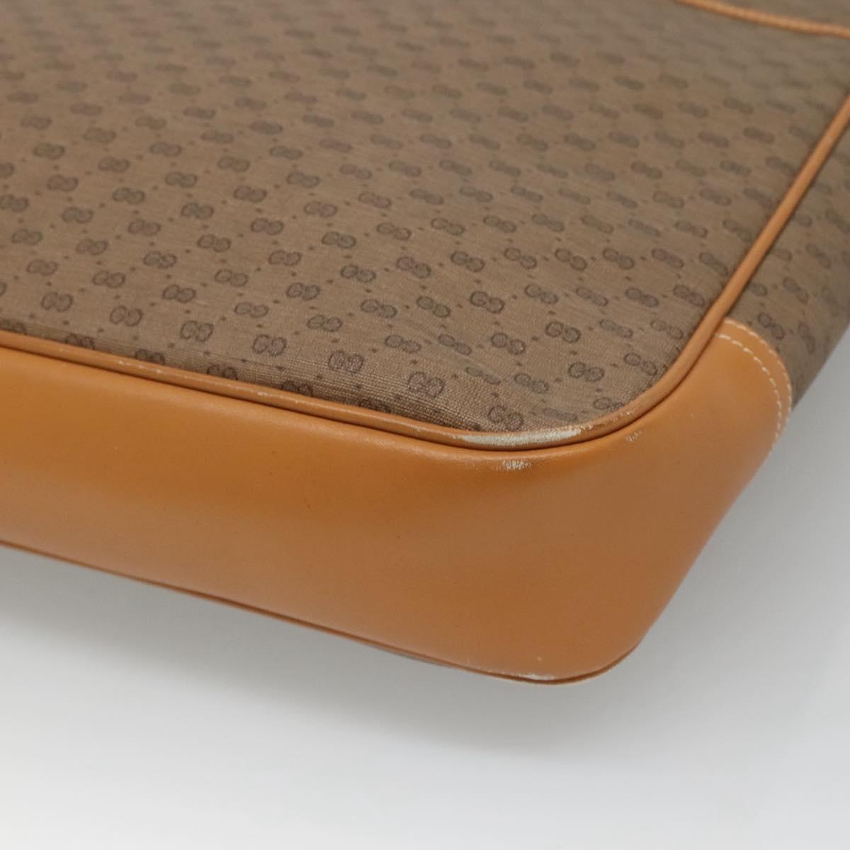 GUCCI Micro GG Supreme Tote Bag PVC Brown 002 39 0149 Auth nb176