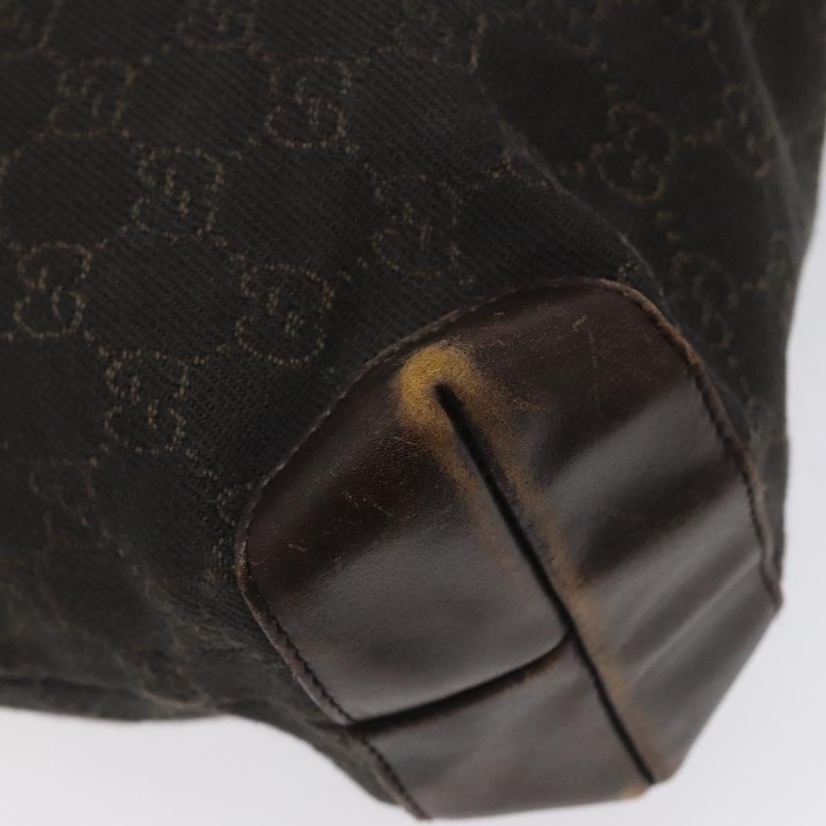 GUCCI GG Canvas Tote Bag Dark Brown 28893 Auth nb195