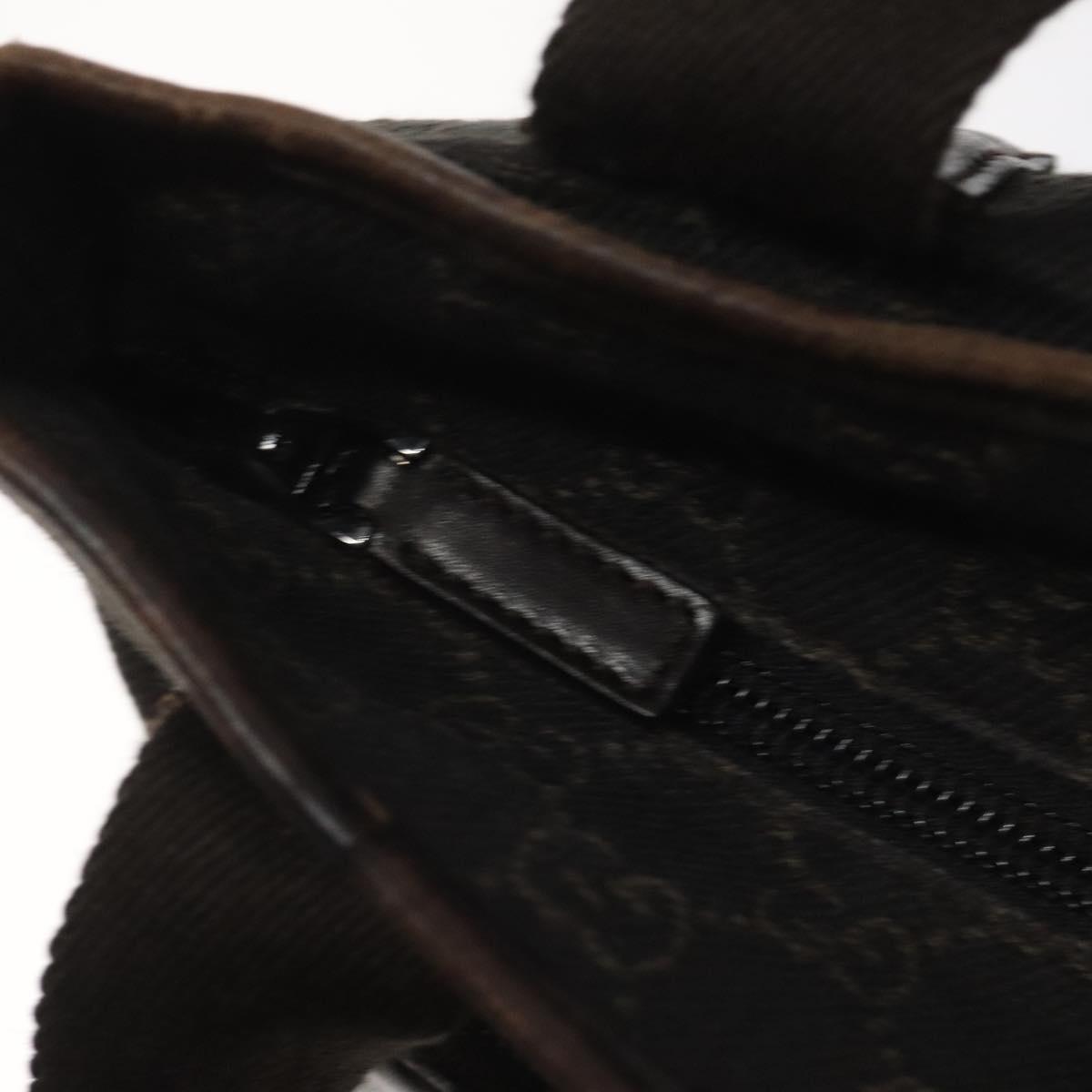 GUCCI GG Canvas Tote Bag Dark Brown 28893 Auth nb195