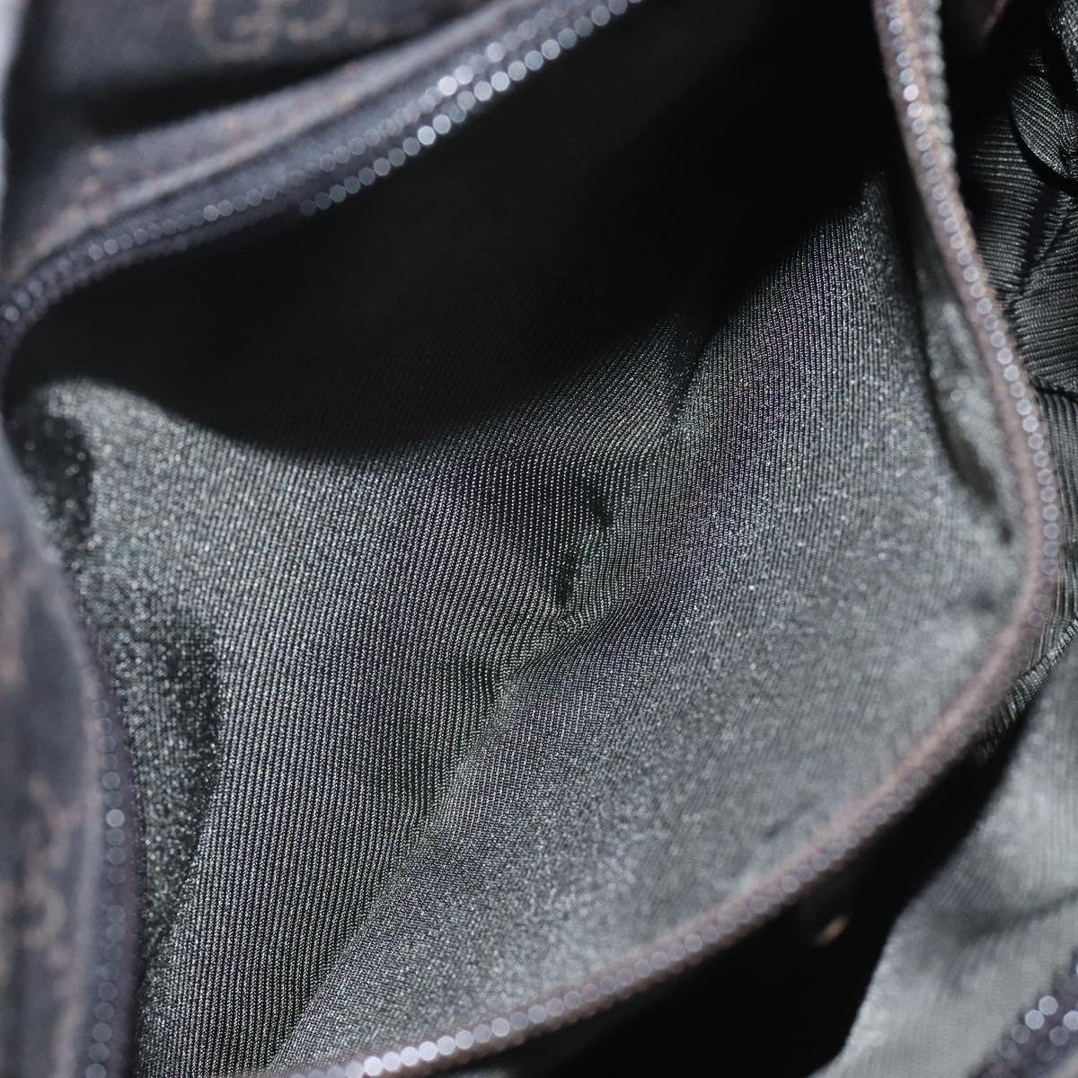 GUCCI GG Canvas Tote Bag Dark Brown 28893 Auth nb195