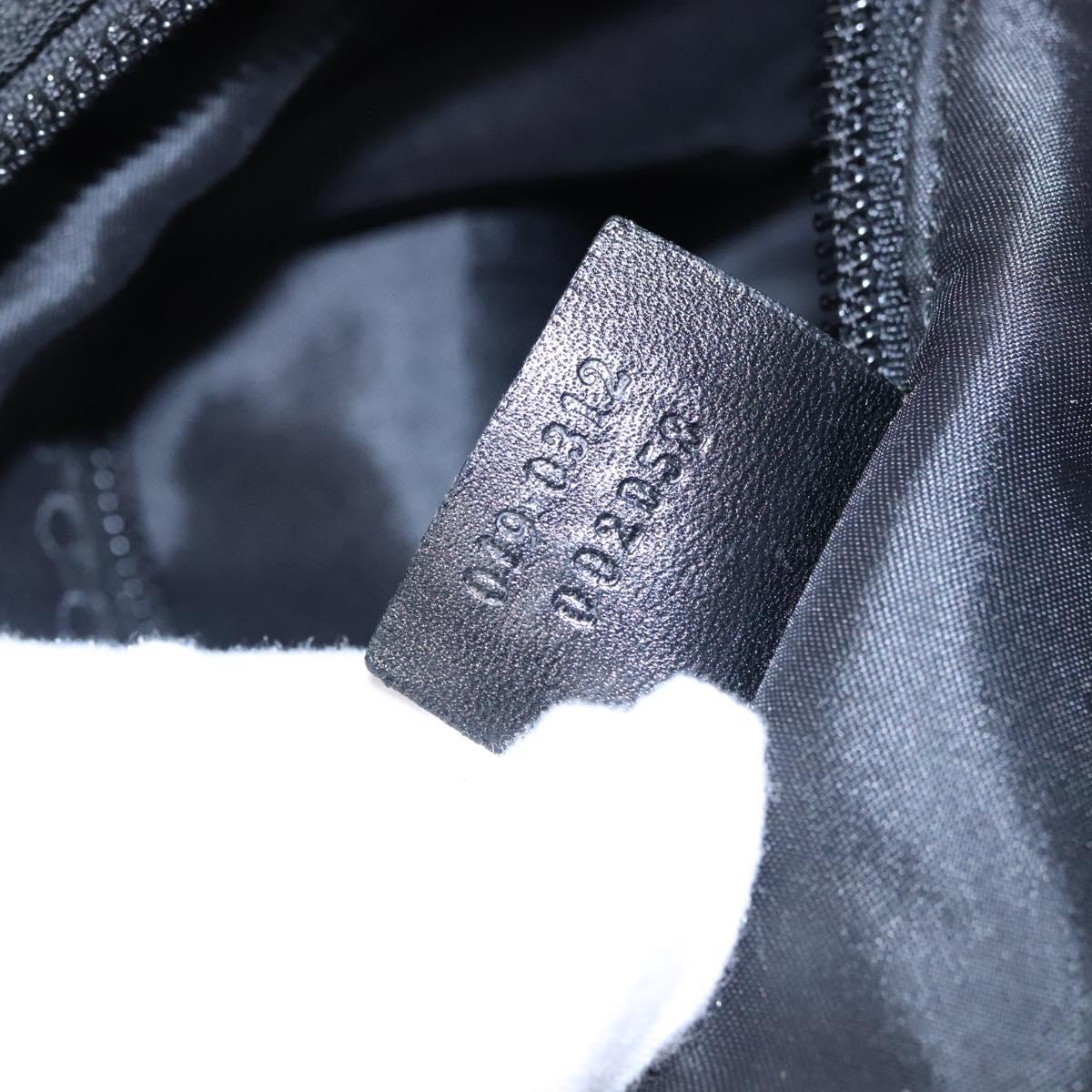 GUCCI Shoulder Bag Nylon Black 019 0312 Auth nb196