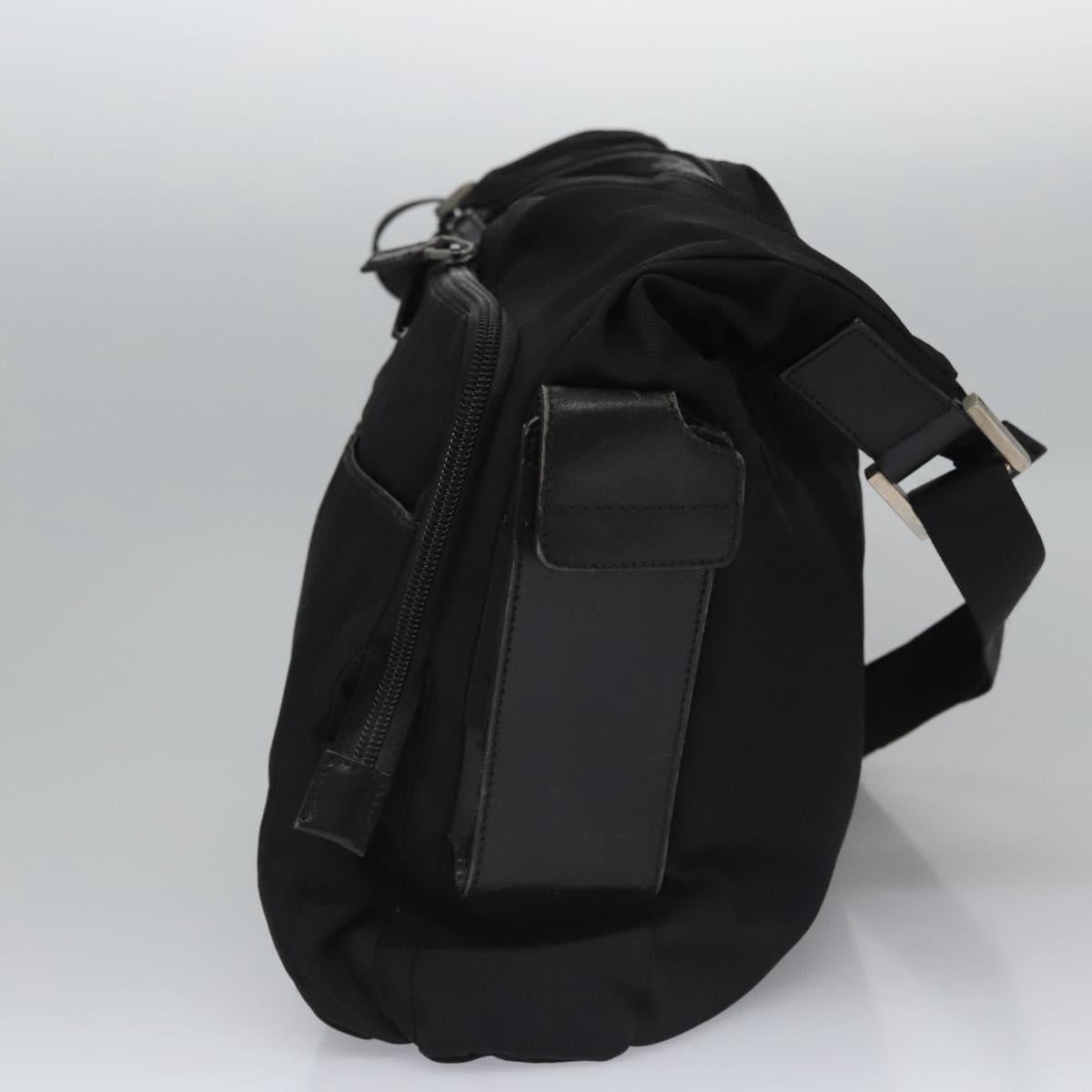 GUCCI Shoulder Bag Nylon Black 019 0312 Auth nb196