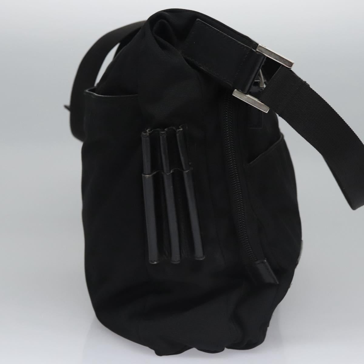 GUCCI Shoulder Bag Nylon Black 019 0312 Auth nb196