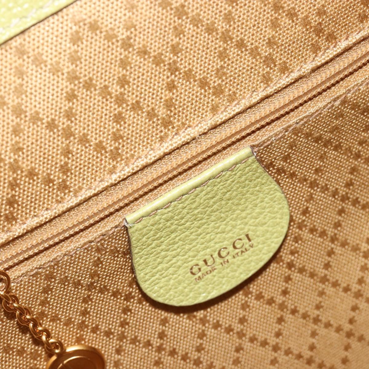 GUCCI Bamboo Backpack Suede Leather Green Gold 003 1956 0030 Auth nb201