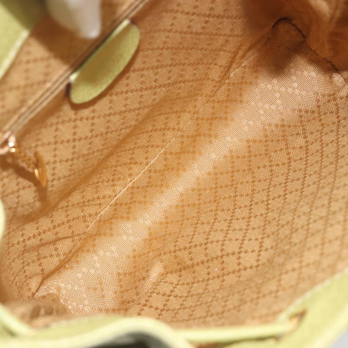 GUCCI Bamboo Backpack Suede Leather Green Gold 003 1956 0030 Auth nb201