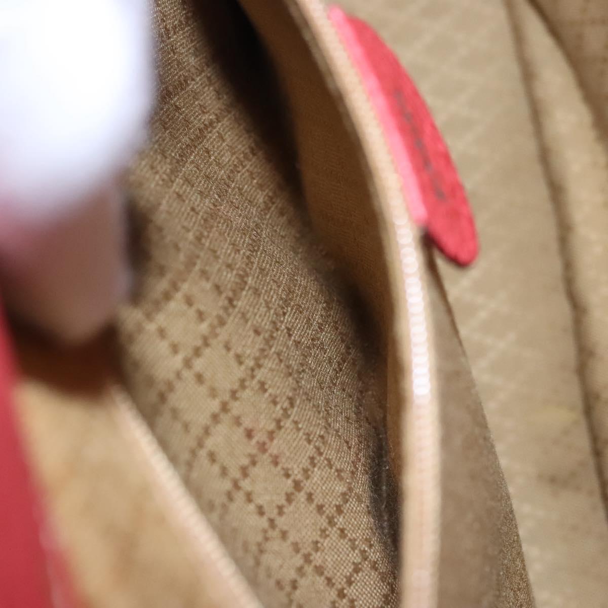 GUCCI Bamboo Backpack Suede Leather Red Gold 003 2058 0016 Auth nb202