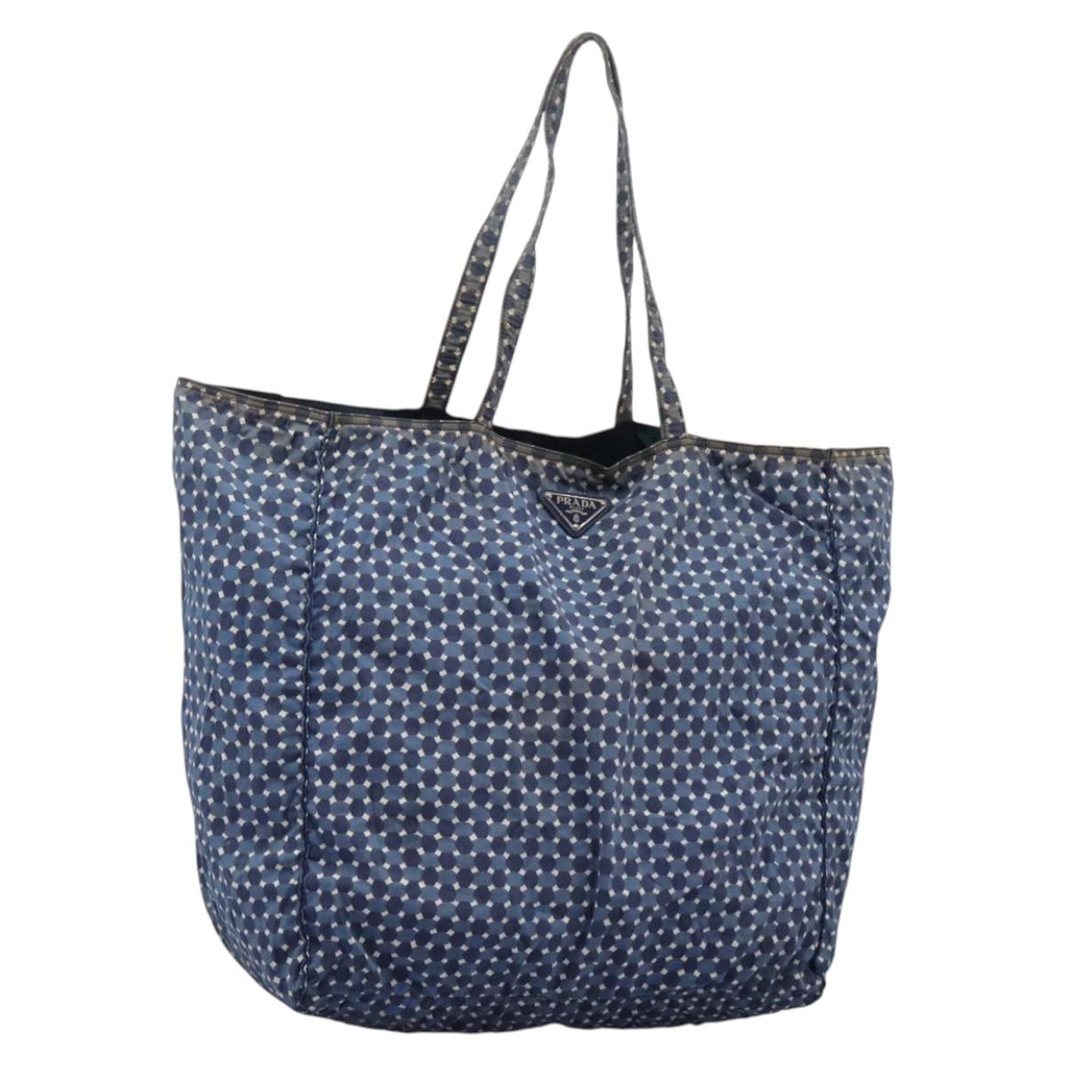 PRADA Tote Bag Nylon Blue Auth nb209