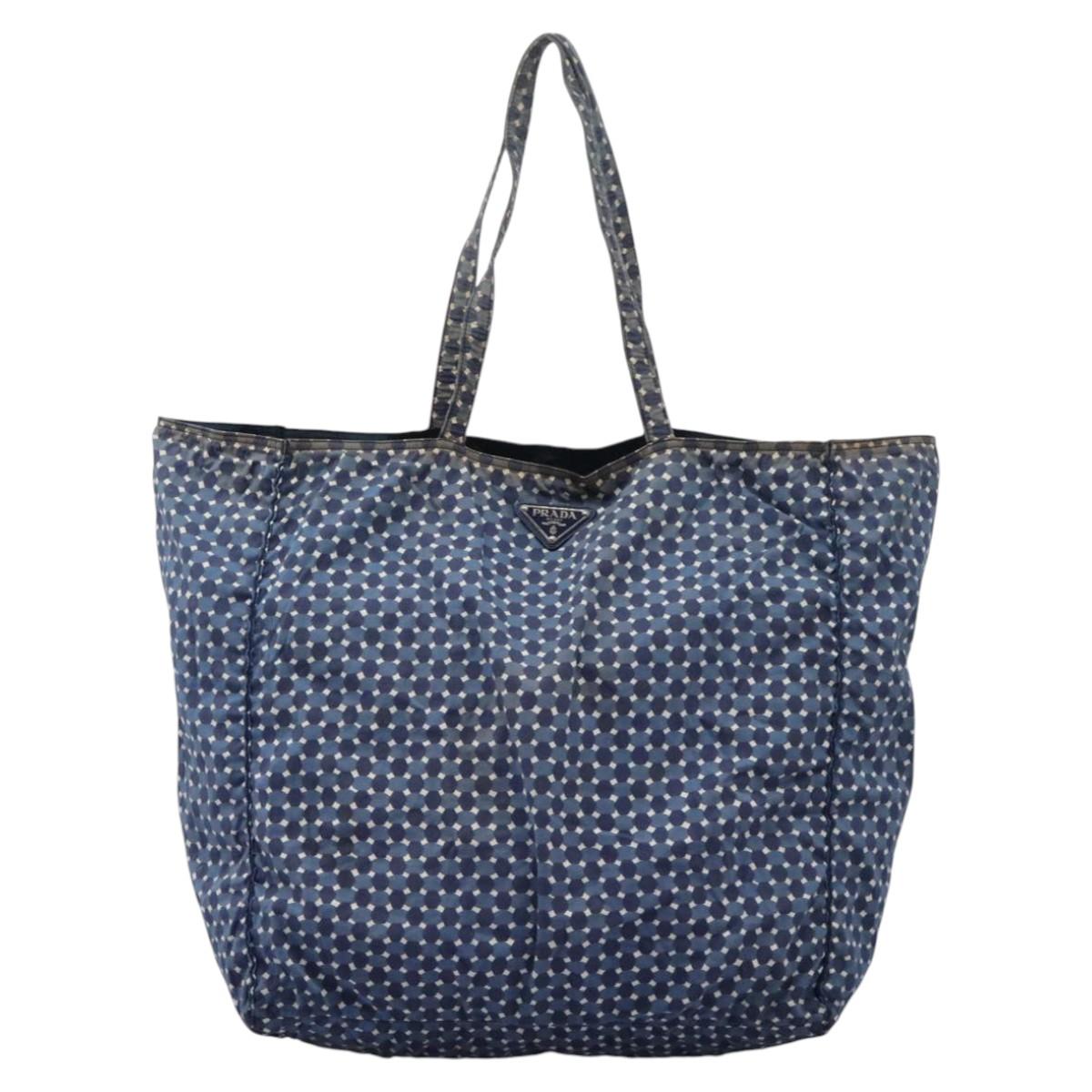 PRADA Tote Bag Nylon Blue Auth nb209