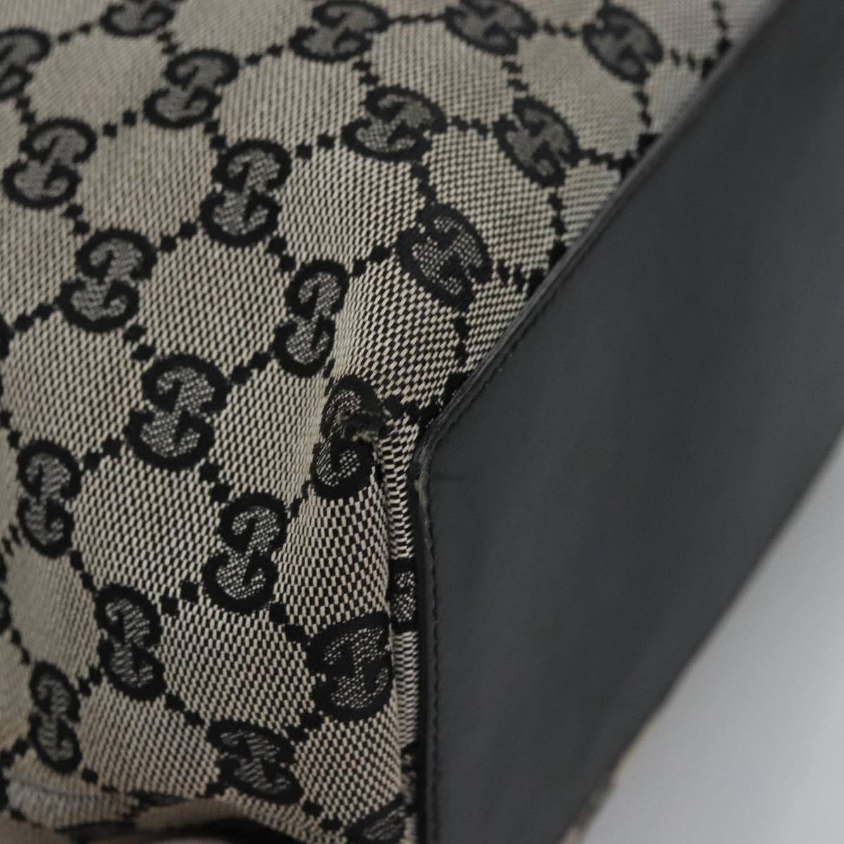GUCCI GG Canvas Tote Bag Navy gold 002 1098 Auth nb239