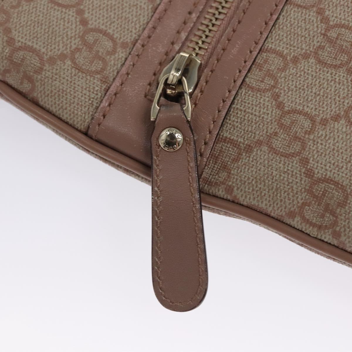 GUCCI GG Supreme Shoulder Bag PVC Beige Pink gold 295257 Auth nb248