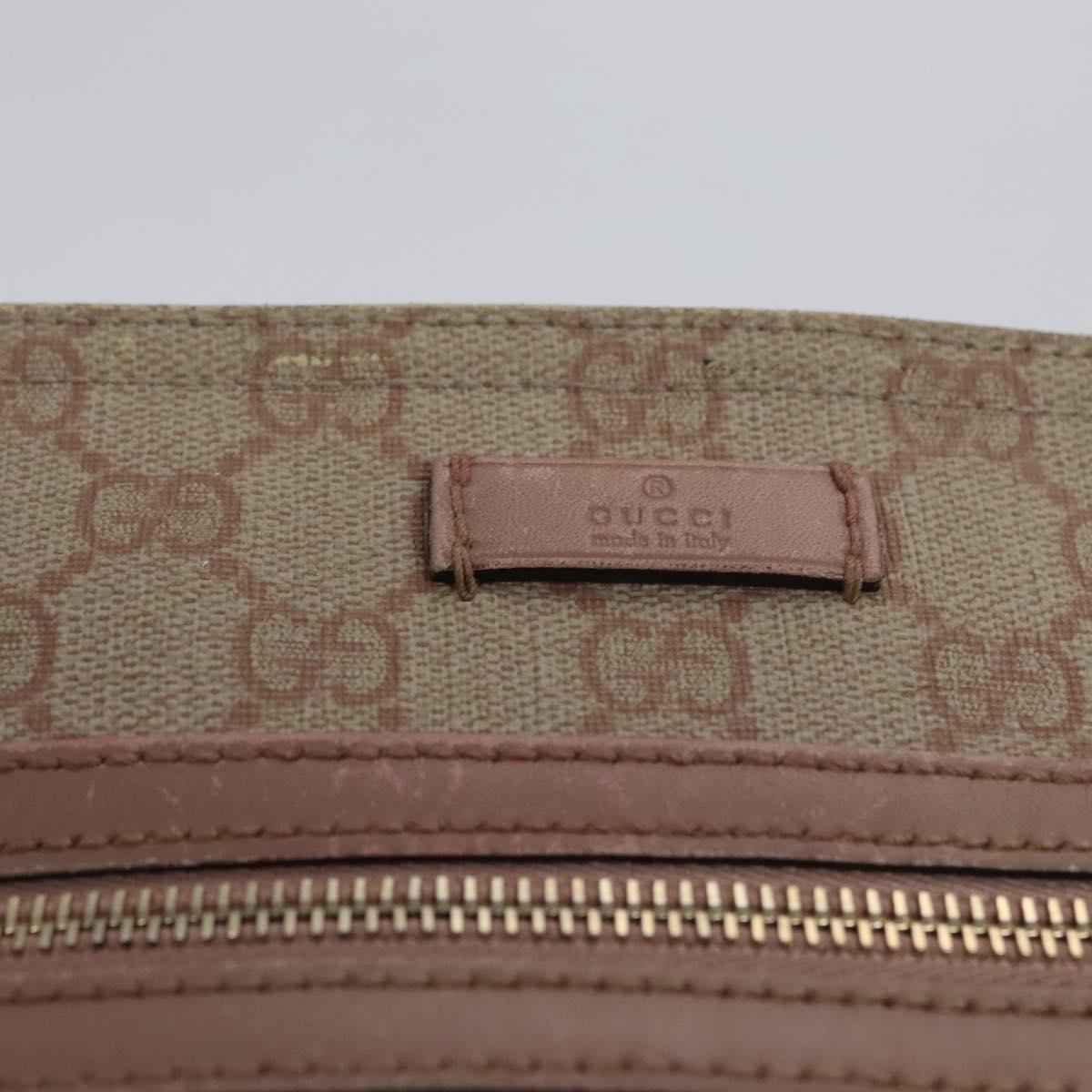 GUCCI GG Supreme Shoulder Bag PVC Beige Pink gold 295257 Auth nb248