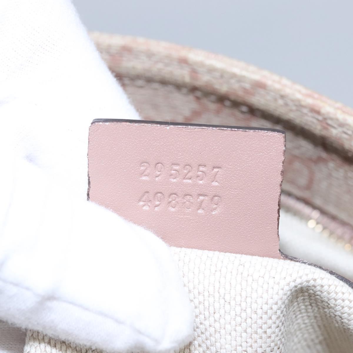 GUCCI GG Supreme Shoulder Bag PVC Beige Pink gold 295257 Auth nb248