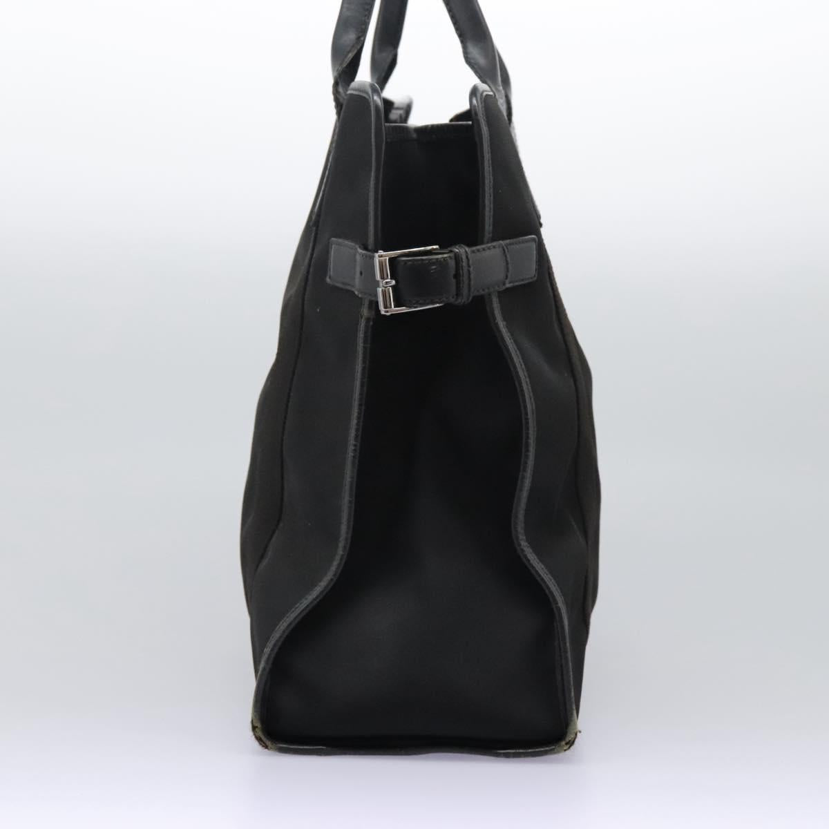GUCCI Hand Bag Canvas Black 115517 Auth nb281