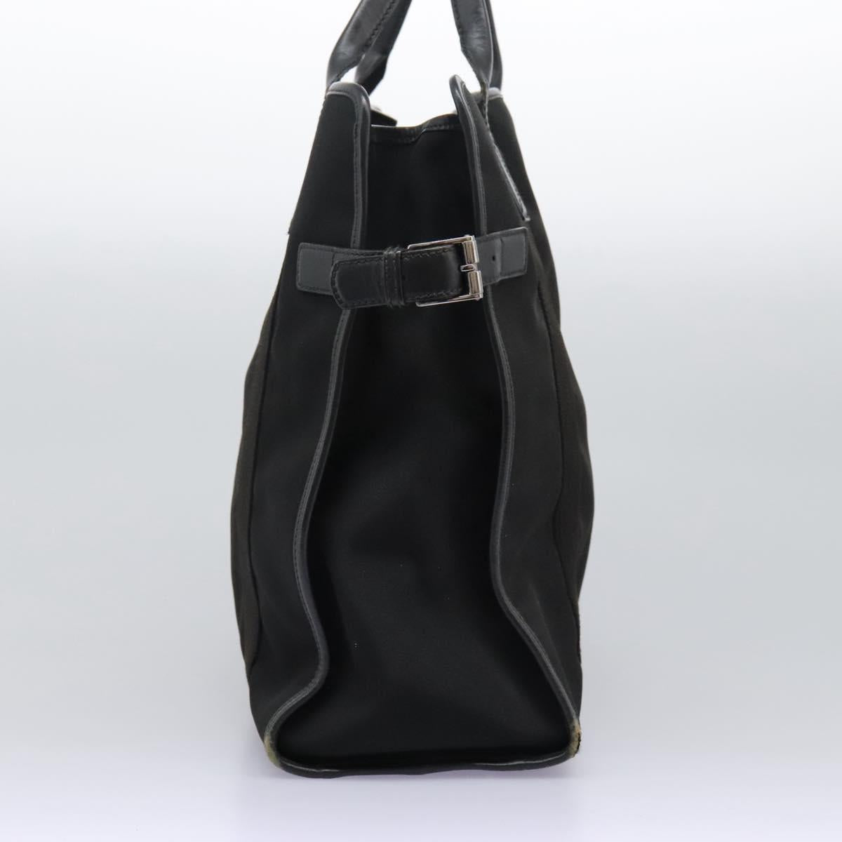 GUCCI Hand Bag Canvas Black 115517 Auth nb281