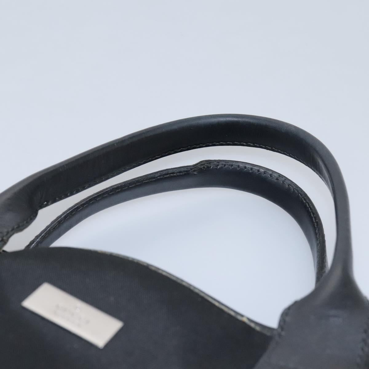GUCCI Hand Bag Canvas Black 115517 Auth nb281
