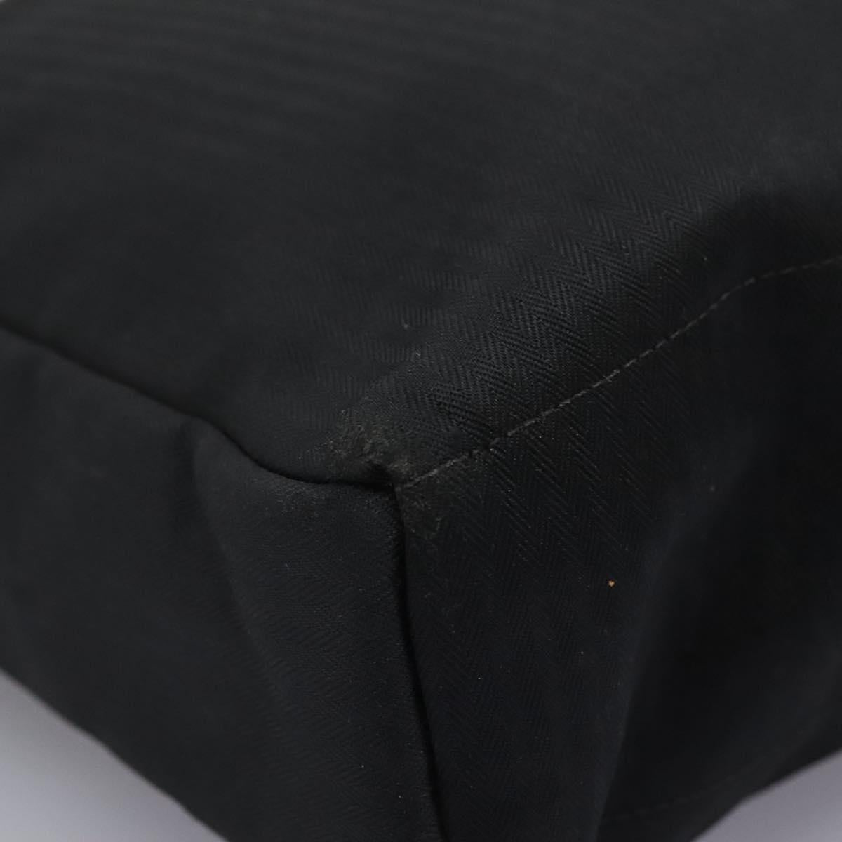 HERMES Acapulco Basas MM Shoulder Bag Nylon Black Auth nb282
