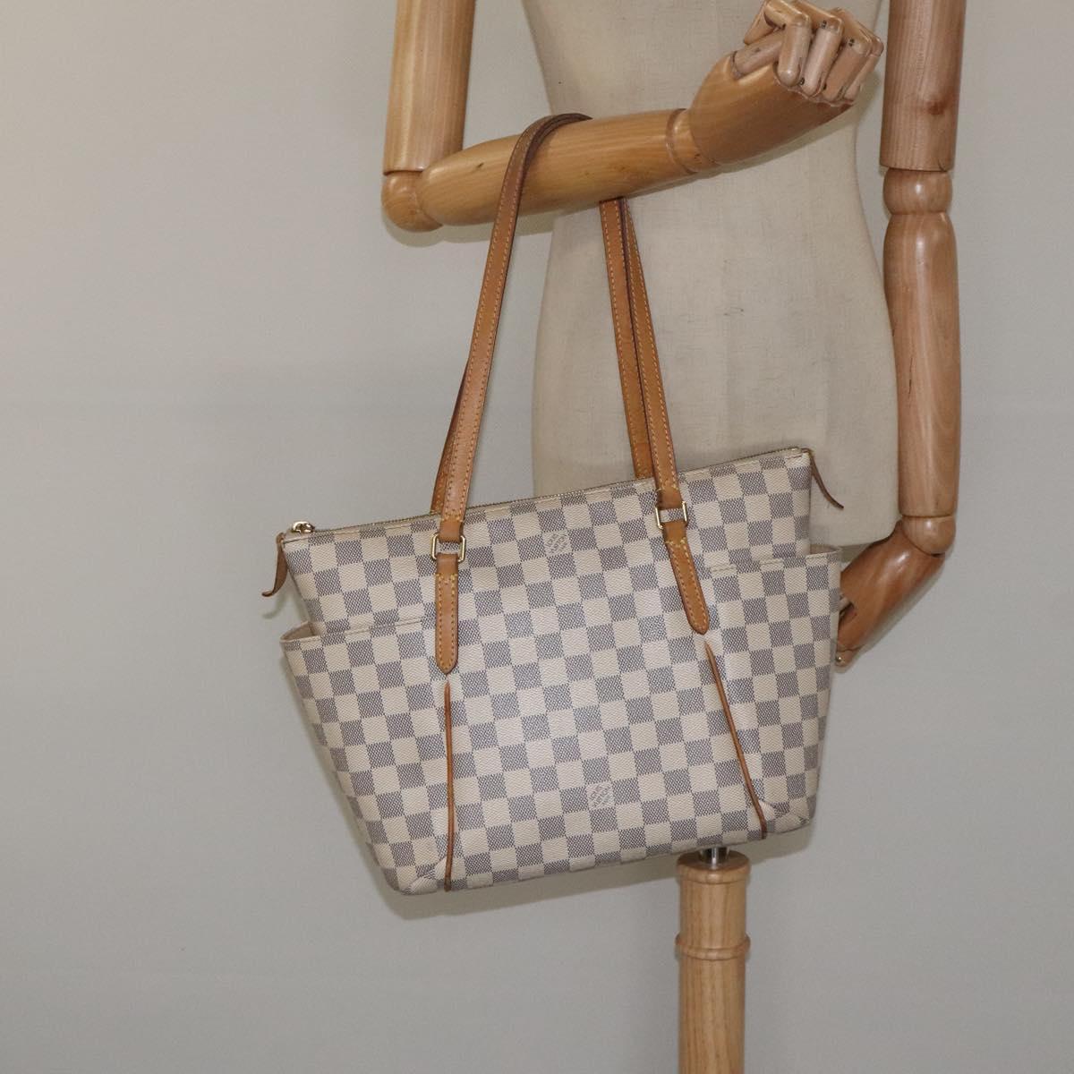 LOUIS VUITTON Damier Azur Totally PM Tote Bag N51261 LV Auth nb286
